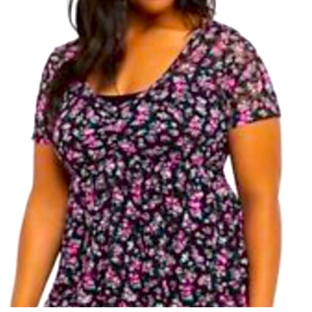 Torrid floral babydoll top 00 = medium/large